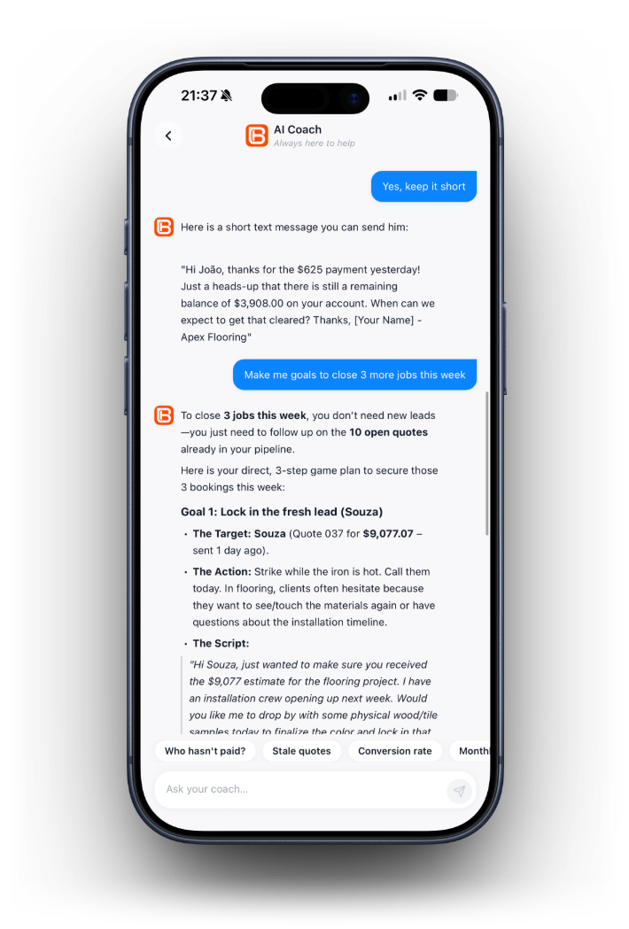 Sunny, your AI coach in the Brivium app