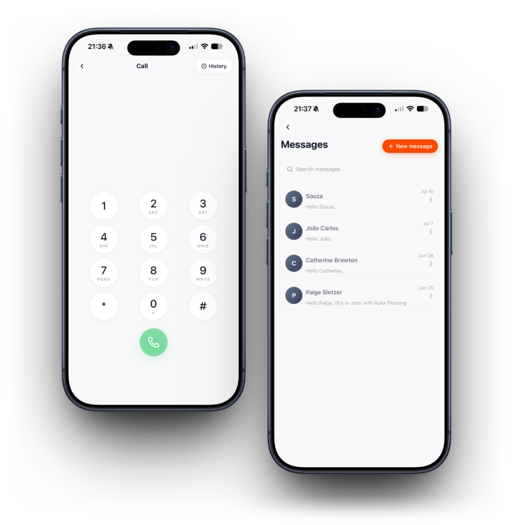 Business Line in the Brivium app